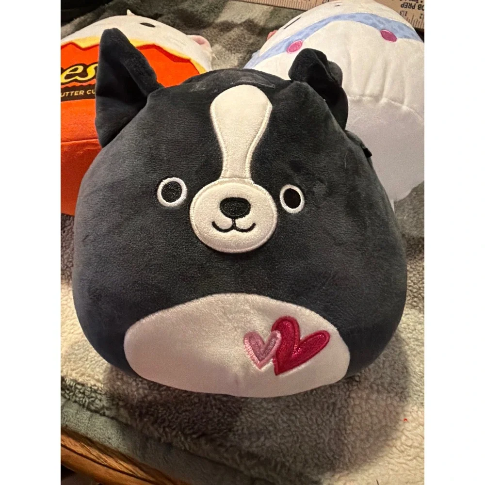 Squishmallows Bundle 8 Inch Kuromi Sanrio Reeses Caticorn Boston Terrier Dog 3pk